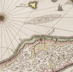 detailed view of a 17th-century Dutch map