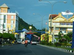 Aerial view of Kangar, the capital of Perlis, Malaysia