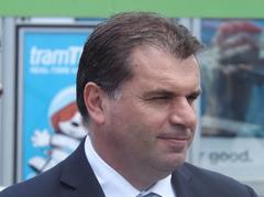 Ange Postecoglou during the 2015 AFC Asian Cup tour at Federation Square in Melbourne