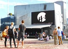 Arrival Departure sculpture at Federation Square in Melbourne