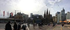 Sun illuminating the beautiful city of Melbourne