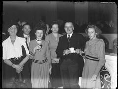 Guests at the New Year's reception of Mayor d'Ailly in the Stedelijk Museum, Amsterdam, January 5, 1949