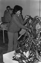 Sheila Hicks preparing exhibition at Stedelijk Museum