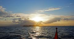 Sunrise over Pampus in the IJmeer