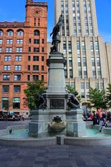 Maisonneuve Monument in Place d'Armes, Montreal