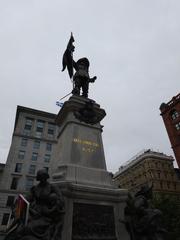 Maisonneuve statue in Place d'Armes, Montreal