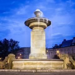 Wroclaw fountain with allegorical statues