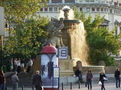 Wrocław allegorical fountain of struggle and victory by Jan Pawła II square