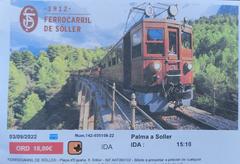 Sóller railway ticket 2022