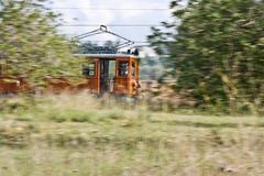 Moving train symbolizing the fast pace of life