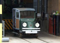 Ferrocarril de Sóller maintenance vehicle at Sóller station depot