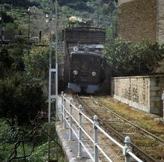 Modernized train near Sóller station