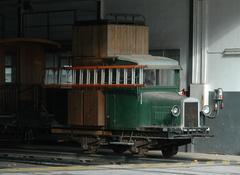 Ferrocarril de Sóller maintenance vehicle in station Sóller