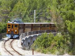 view of mountains and railway tracks in Majorca