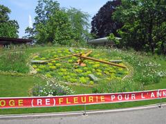 flower clock in a park