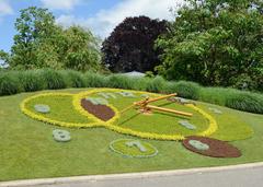 Flower clock in Geneva's Jardin Anglais