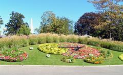 Genève Quai Général Guisan with Jardin Anglais and L'Horloge Fleurie