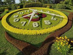 green clock in Geneva