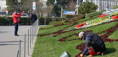 Flower clock in the English Garden, Geneva