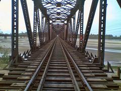 Chenab River Railway Bridge in Gujrat, Pakistan