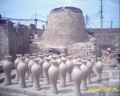 Terracotta vase handmade in Gujrat, Pakistan