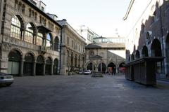 Medieval Piazza Mercanti in Milan