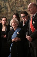 Award ceremony with Wisława Szymborska, Michał Rusinek, and Jan K. Ostrowski