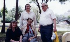 IFrog with Dick Allen, Andrea Duplessis, and Doc Cheatham in Armstrong Park, 28 April 1994