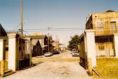 View out St. Claude Street gate at Armstrong Park in New Orleans 1991