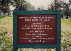 Sign in Louis Armstrong Park, New Orleans