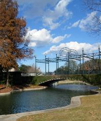 Bridge over lagoon in Louis Armstrong Park