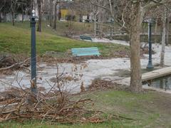 Louis Armstrong Park with downed tree limbs and debris, New Orleans, January 2006