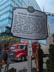 Ryman Auditorium historical plaque