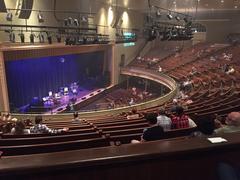 Interior of Ryman Auditorium before a show viewed from the balcony