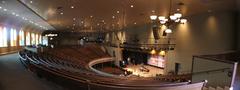 Panoramic view of the Ryman Auditorium from the upper balcony