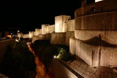 Dubrovnik cityscape in the evening