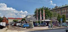 Kleparski Market Square in Kraków from the south view