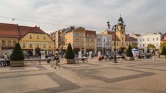 Rynek square in Rybnik, Poland