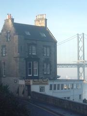 Bella Vista Italian restaurant with Forth Road Bridge behind