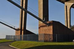 Northern anchorages of Forth Road Bridge suspension cables