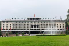 The front of Independence Palace in Ho Chi Minh City, Vietnam