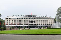 Front view of Independence Palace in Ho Chi Minh City, Vietnam