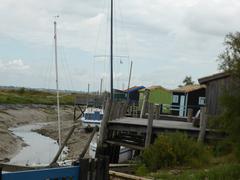 Fishing huts with raised fishing nets in Mornac-sur-Seudre