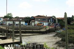 Le port de Mornac à marée basse