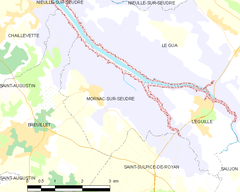 Map of commune FR with INSEE code 17247