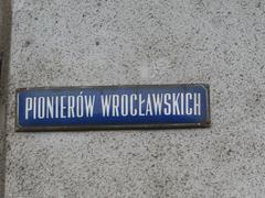 Street sign of Pionierów Wrocławskich Square