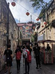 street vendor in a back alley in Kuala Lumpur, Malaysia