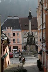 Scenic view of Loket in the Czech Republic with historic buildings and greenery