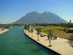 Cerro de la Silla from Santa Lucía river walk in Monterrey