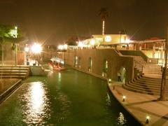 Paseo Santa Lucía seen from the bridge in Monterrey, Mexico